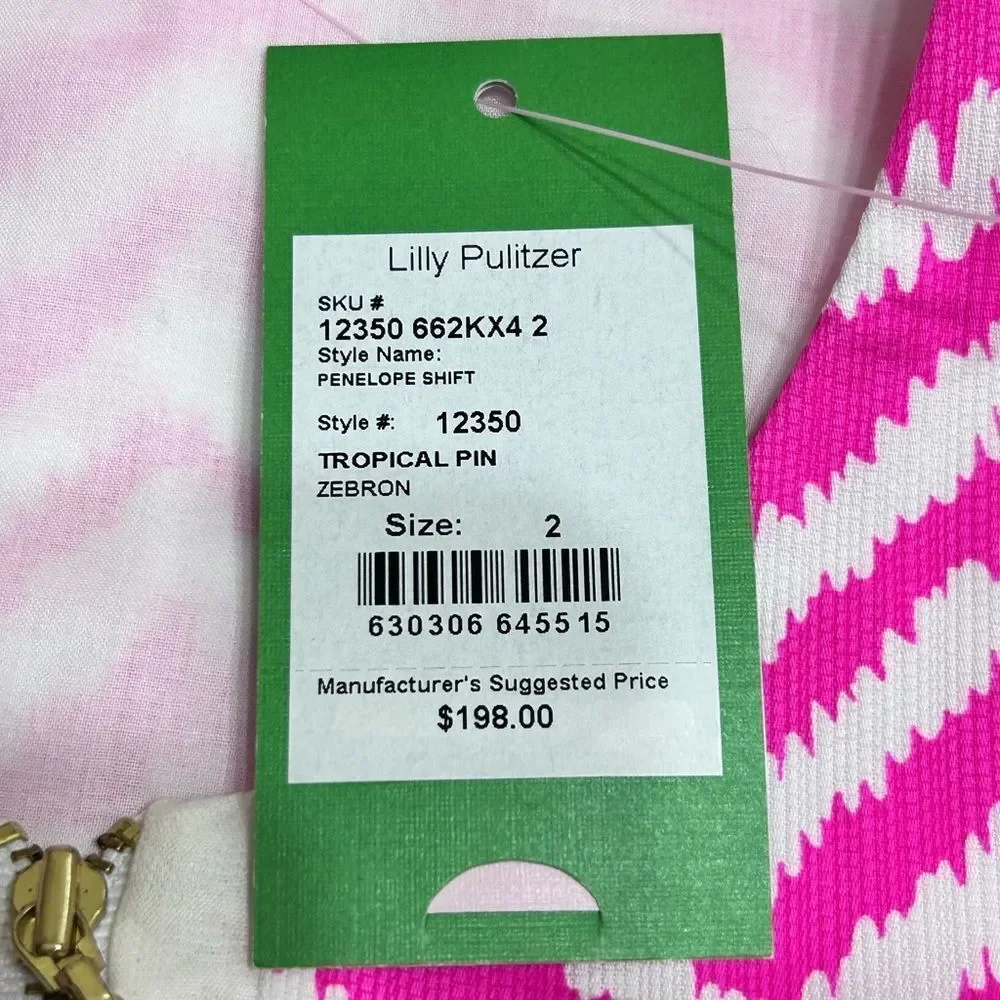 Lilly Pulitzer Penelope Shift Dress Zebron